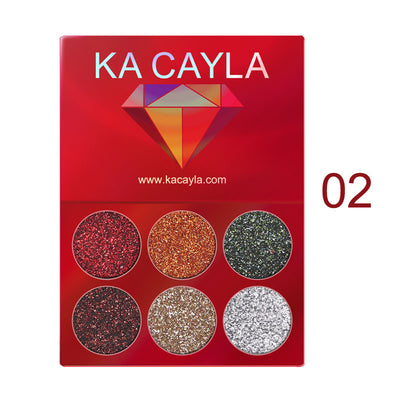 Paleta de Sombras de Ojos Diamond Sequin 6 Colores Brillantes - Image 3