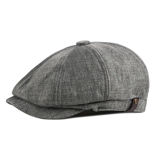 Gorra Octagonal de Lino Transpirable para Hombre - Primavera y Verano - Image 7