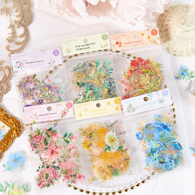 Cuaderno de Flores y Plantas - Material Decorativo 40 Piezas