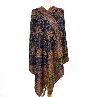 Bufanda Jacquard de Cachemira Suave con Borlas de Cashew - Image 24