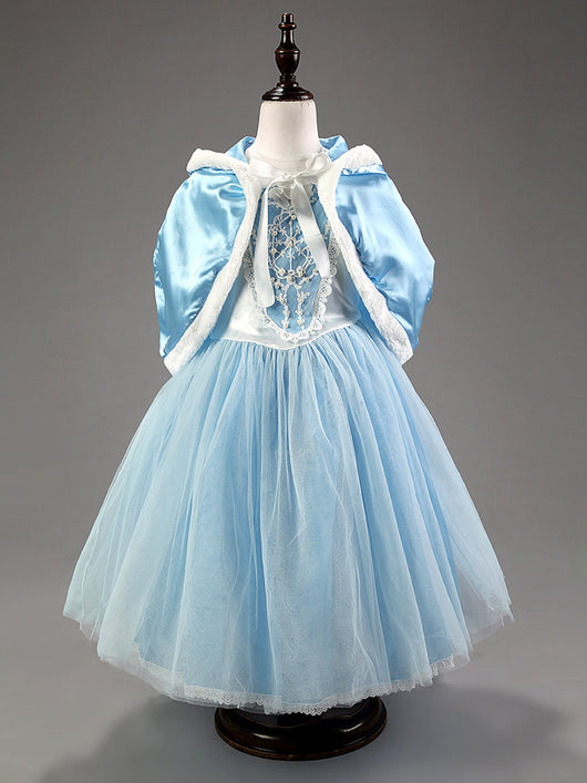 Vestido Princesa Niña Elegante Color Sólido - Image 22