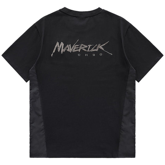 Playera de Hombre con Parches Bordados y Diseño Patchwork - Image 2