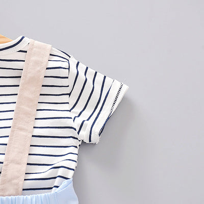 Conjunto Infantil Dos Piezas con Babero - Playera Cuello Redondo Manga Corta - Image 11