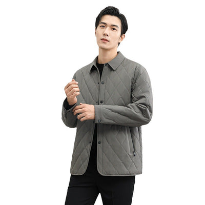 Chaqueta Térmica Acolchada de Seda Mulberry para Hombres Adultos y Mayores - Image 3