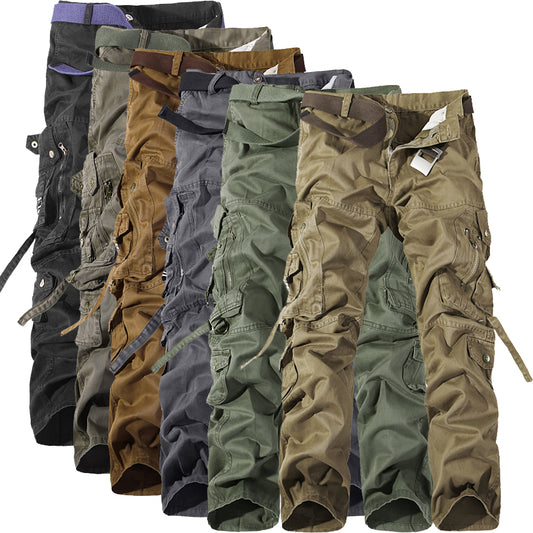 Pantalones Cargo Multibolsillos para Hombre - Estilo Lavado Moderno