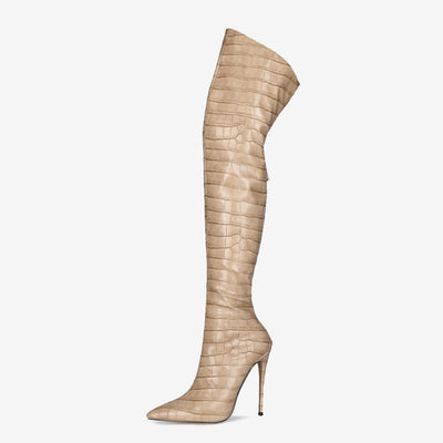Botas Stiletto Over The Knee con Cierre Trasero - Elegancia y Estilo - Image 7