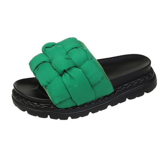Pantuflas Tejidas de Suela Gruesa para Mujer - Comodidad de Verano - Image 7