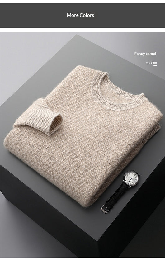 Suéter Ejecutivo de Cuello Redondo para Otoño e Invierno - Image 12