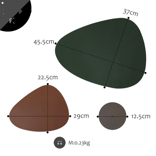 Posavasos de Cuero con Aislamiento Térmico Diseño Geométrico Nórdico - Image 6