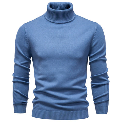 Suéter Cuello Alto Slim Fit Básico para Hombre - Abrigo Casual Invierno - Image 18