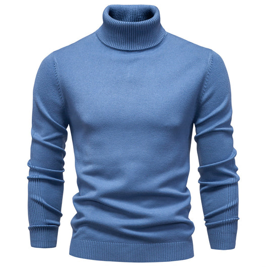 Suéter Cuello Alto Slim Fit Básico para Hombre - Abrigo Casual Invierno - Image 18