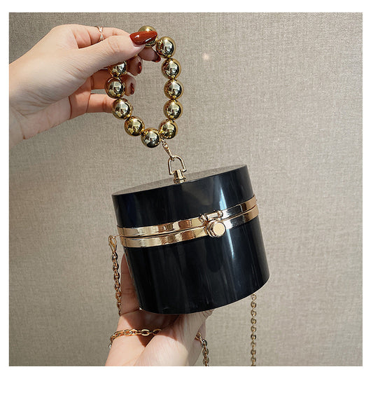 Bolsa de Hombro Transparente Acrílico Redonda - Estilo Net Celebrity - Image 16