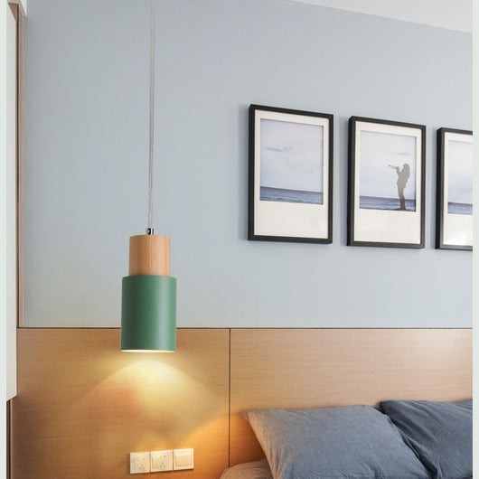 Lámpara de Techo Recta de Madera para Comedor y Sala de Estar - Image 4