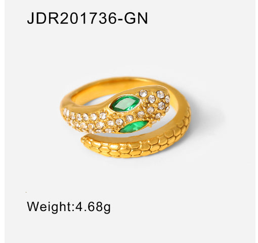 Anillo Serpiente Chapado en Oro 18K Acero Inoxidable - Image 6