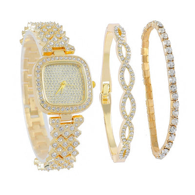 Reloj de Moda para Mujer con Diamantes en Bisel Cuadrado - Image 9