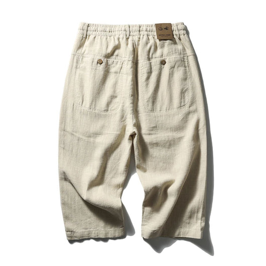 Pantalones Capri de Lino y Algodón Transpirables - Estilo Casual - Image 18