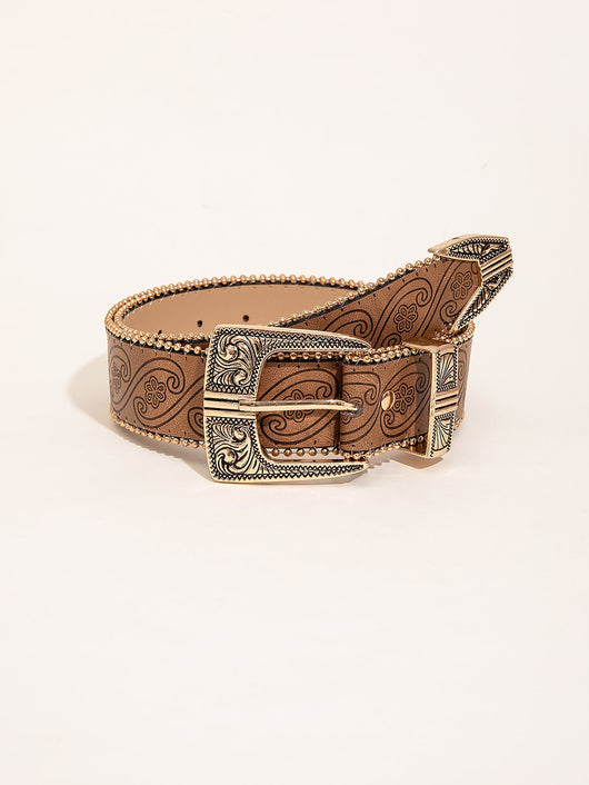 Cinturón Vaquero Mujer con Patrón Retro - Estilo Occidental PU - Image 7