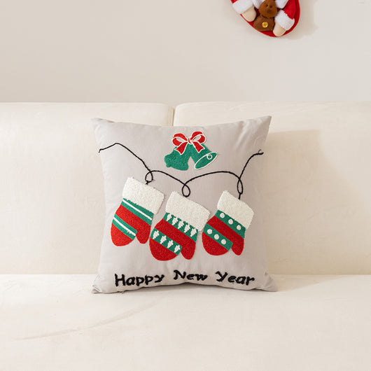 Funda de Almohada Navideña con Bordado - Decoración Festiva para el Hogar - Image 9