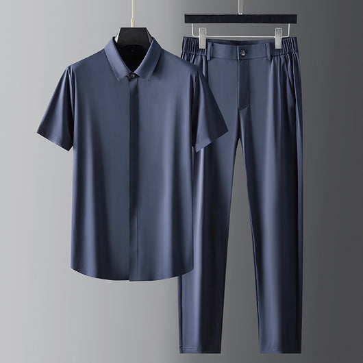 Camisa Ejecutiva de Manga Corta para Hombre - Image 15