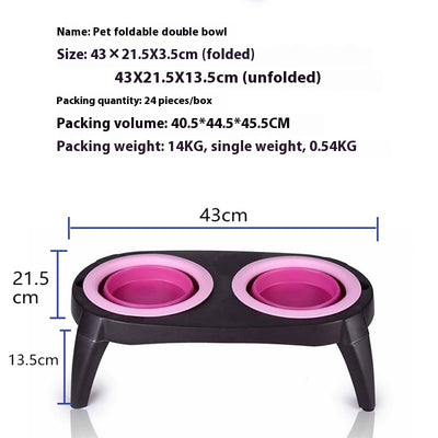 Comedero Doble para Perros Plegable con Tazones TPR - Image 4