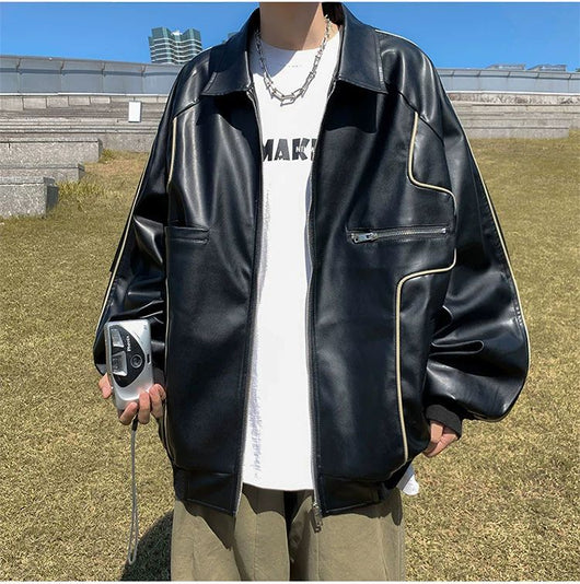Abrigo de Cuero para Hombre Primavera y Otoño - Image 16