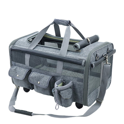 Bolsa de Transporte Plegable con Ruedas para Gatos