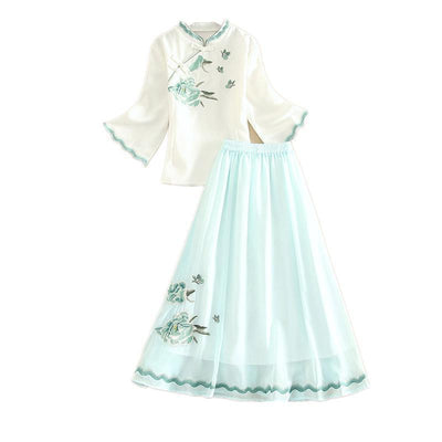 Traje Hanfu Modificado de Dos Piezas Estilo Hada para Mujer - Image 16