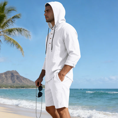 Traje de Lino Hombre Suelto y Transpirable - Image 17