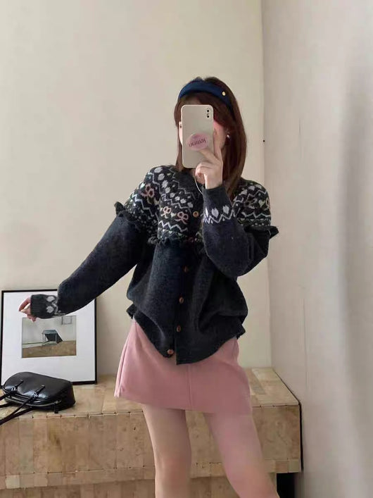 Cardigan Tejido con Moño - Diseño Retro Holgado para Otoño e Invierno - Image 13