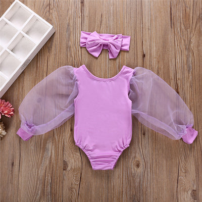 Conjunto Romper Tricolor con Diadema Coordinada - Image 6