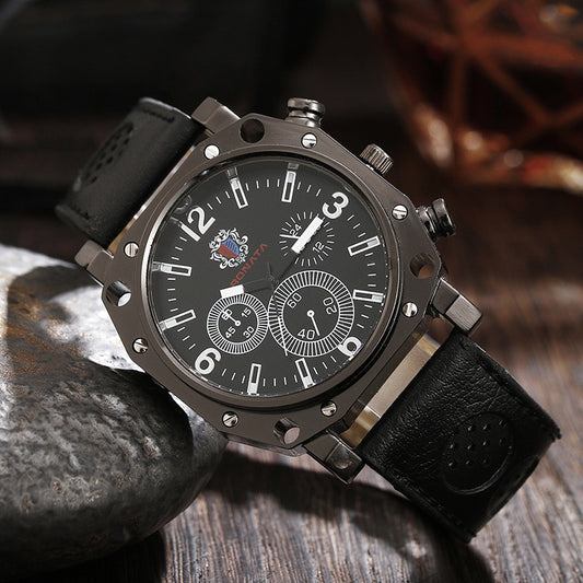 Reloj Casual para Hombre con Correa Ancha de Cuarzo