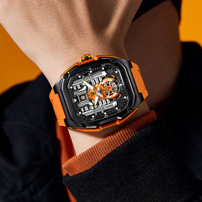 Reloj para Hombre con Fondo Transparente y Diseño Tridimensional - Image 2