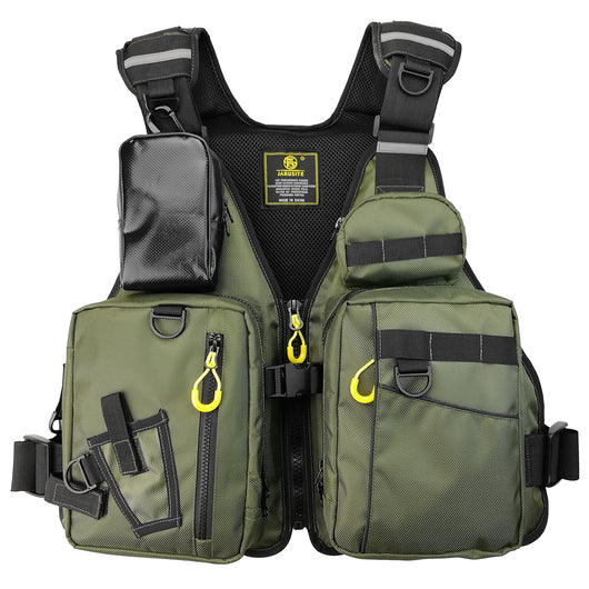 Chaleco Salvavidas de Pesca Impermeable con Bolsillos Desmontables para Adultos - Image 4