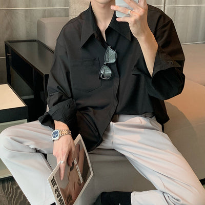 Camisa Blanca Manga Larga Estilo Coreano Sin Planchado - Image 13