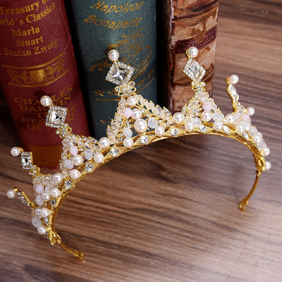 Juego de Corona y Aretes Nupcial Estilo Coreano - Image 6