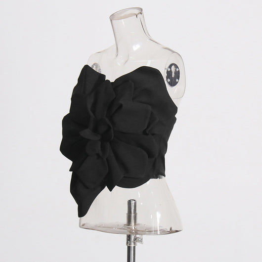 Top Tubo Backless con Flores 3D - Image 33