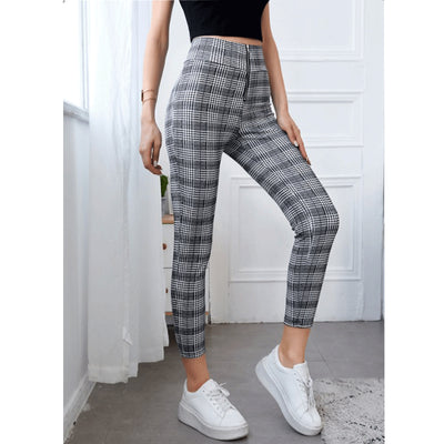 Leggins de Cuadros Europeos y Americanos - Pantalones Casuales - Image 11