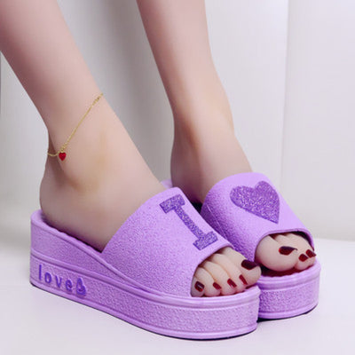 Pantuflas Cómodas para Mujer con Diseño de Corazón Durazno y Suela Gruesa Acolchada - Image 7