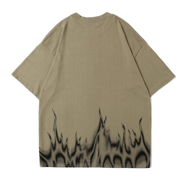 Camiseta Estampado Llamas para Hombre