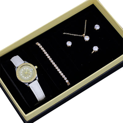 Reloj Elegante para Mujer con Diseño Cruzado - Conjunto de Joyería para San Valentín - Image 4