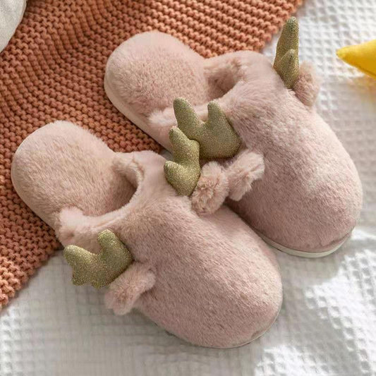 Pantuflas de Conejo con Orejas de Corzo para Mujer - Image 2