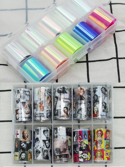 Pegatinas de Uñas Estrella con Lámina Dorada - Decoración de Fragmentos - Image 5