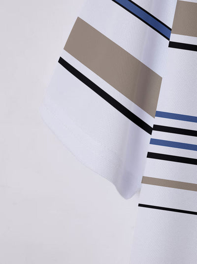 Camiseta Manga Corta a Rayas para Hombre - Estilo Business Casual - Image 10