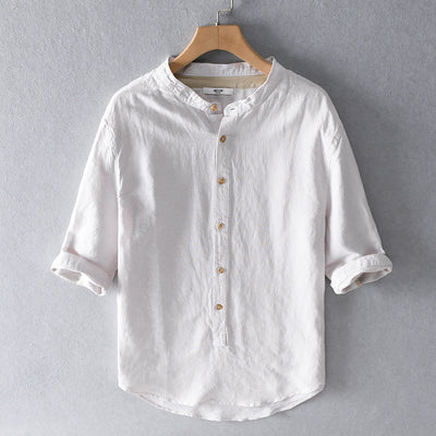 Camisa Suelta de Solapa Ancha para Hombre - Comodidad Estival - Image 3