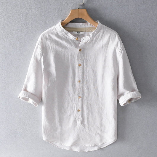Camisa Suelta de Solapa Ancha para Hombre - Comodidad Estival - Image 3