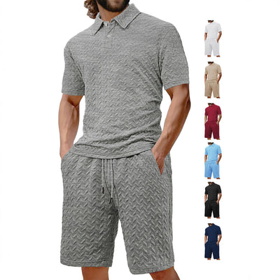 Camisa Casual de Manga Corta con Solapa para Hombre - Conjunto Versátil de Verano - Image 2