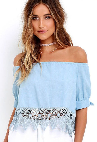 Blusa Holgada de Encaje con Dobladillo Suelto - Estilo Europeo y Estadounidense - Image 5