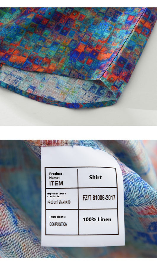 Camisa Casual Estampada de Manga Corta para Hombre - Image 16