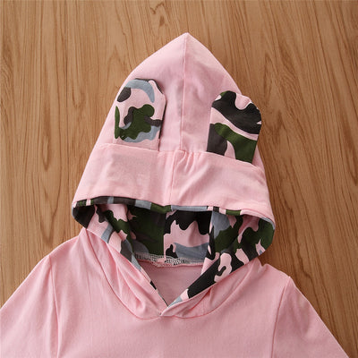Conjunto de Sudadera con Capucha y Pantalón Camuflado para Niña - Estilo Primavera Otoño - Image 8