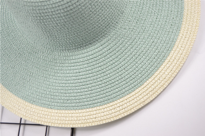 Sombrero de Ala Ancha para Mujer con Costura Decorativa - Image 5